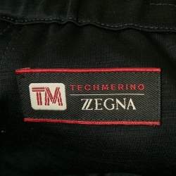 Z Zegna Techmerino Black Wool Trackpants XL