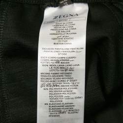 Z Zegna Techmerino Black Wool Trackpants XL