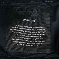 Pre Owned Zegna Blue Linen Shorts XXL