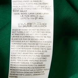 Technmerino Z Zegna Green Wool Jersey Hooded Sweatshirt M