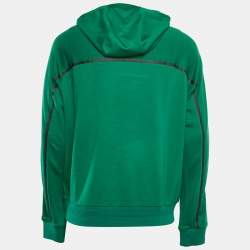 Technmerino Z Zegna Green Wool Jersey Hooded Sweatshirt M