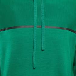 Technmerino Z Zegna Green Wool Jersey Hooded Sweatshirt M