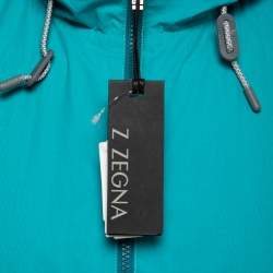 Pre Owned Z Zegna Blue Synthetic Windbreaker Vest Jacket L