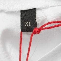 Pre Owned Z Zegna White Cotton 'Love Makes A Man' Print T-Shirt XL