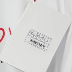 Pre Owned Z Zegna White Cotton 'Love Makes A Man' Print T-Shirt XL