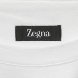 Pre Owned Z Zegna White Cotton 'Love Makes A Man' Print T-Shirt XL