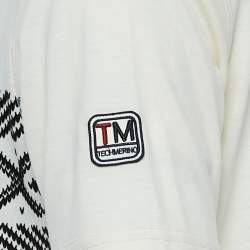 Pre Owned Z Zegna White Jersey Graphic T-Shirt M