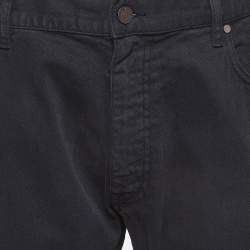 Pre Owned Z Zegna Navy Blue Denim Straight Leg Jeans XL Waist 36"