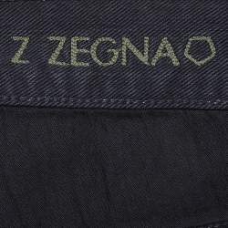 Pre Owned Z Zegna Navy Blue Denim Straight Leg Jeans XL Waist 36"