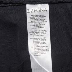 Pre Owned Z Zegna Navy Blue Denim Straight Leg Jeans XL Waist 36"