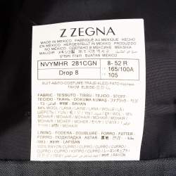Z Zegna Blue Wool Blend Single Breasted Blazer L
