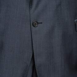 Z Zegna Grey Wool Tailored Suit Set 4XL