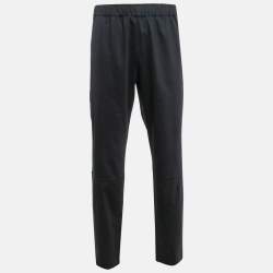 Z Zegna Navy Blue Techmerino Wool Paneled Pants XXL