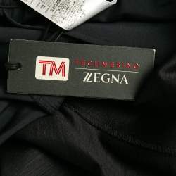 Z Zegna Navy Blue Techmerino Wool Paneled Pants XXL