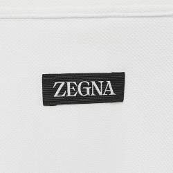 Z Zegna White Textured Cotton Long Sleeve Shirt XXL
