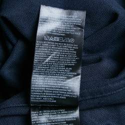Z Zegna Navy Blue Textured Cotton Long Sleeve Shirt XXL