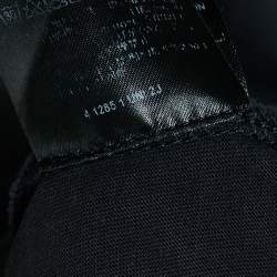Pre Owned Zegna Black Logo Embroidered Cotton Jersey Crew Neck T-Shirt XXL