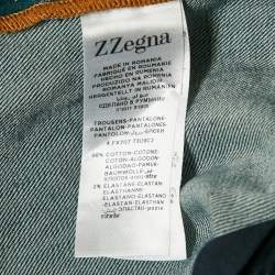 Z Zegna Teal Blue Denim Slim Fit Jeans 4XL Waist 44"