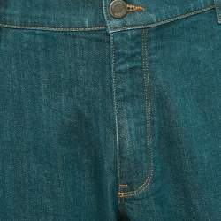 Z Zegna Teal Blue Denim Slim Fit Jeans 4XL Waist 44"