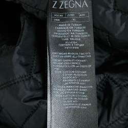 Z Zegna Black Knit and Nylon Button Front Jacket XL