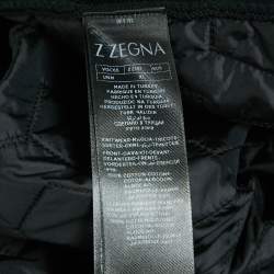 Z Zegna Black Knit and Nylon Button Front Jacket XL