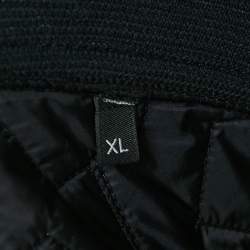 Z Zegna Black Knit and Nylon Button Front Jacket XL