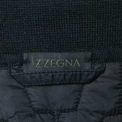 Z Zegna Black Knit and Nylon Button Front Jacket XL