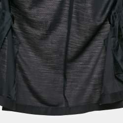 Zegna Navy Blue Wool Single Breasted Blazer L