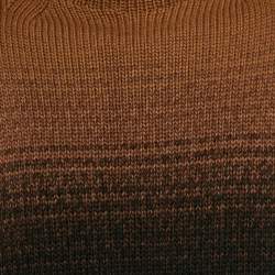 Zegna Brown Gradient Knit High Neck Jumper M