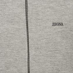 Z Zegna Blue Synthetic and Cashmere Reversible Vest Jacket XXL