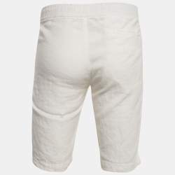 Pre Owned Z Zegna White Linen Short S