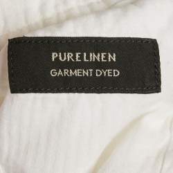 Pre Owned Z Zegna White Linen Short S