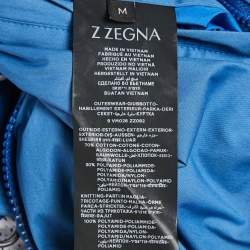 Z Zegna Blue Hydro Cotton Zip Front Jacket M