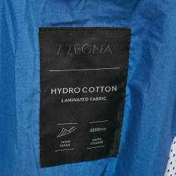 Z Zegna Blue Hydro Cotton Zip Front Jacket M