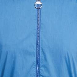 Z Zegna Blue Hydro Cotton Zip Front Jacket M