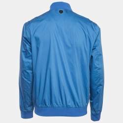 Z Zegna Blue Hydro Cotton Zip Front Jacket M