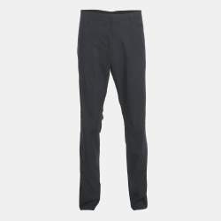 Pre Owned Z Zegna Navy Blue Cotton Blend Straight Fit Trousers 4XL