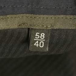 Pre Owned Z Zegna Navy Blue Cotton Blend Straight Fit Trousers 4XL
