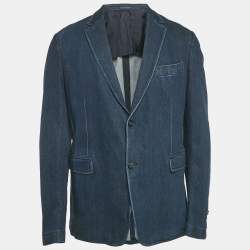 مملوكة مسبقًا Z Zegna Blue Denim Regular Fit Shirt Jacket XXL