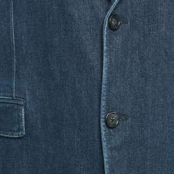 مملوكة مسبقًا Z Zegna Blue Denim Regular Fit Shirt Jacket XXL