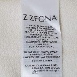 مملوكة مسبقًا سترة بسحاب زد زينيا تكنولوجية مارينو صوف عاجي مقاس متوسط