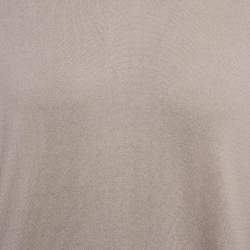 Pre Owned Z Zegna Purple/Grey Cotton Knit Crewneck Sweatshirt L