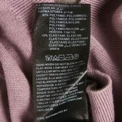 Pre Owned Z Zegna Purple/Grey Cotton Knit Crewneck Sweatshirt L