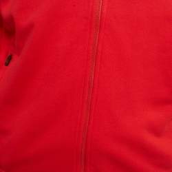 Pre Owned Z Zegna Red Cotton Knit Logo Embossed Set L/M