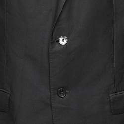 Pre Owned بليزر زد زينيا صوف أسود زريّن بتصميم المدينة XXL