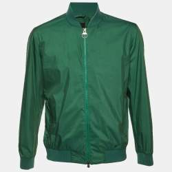 Pre Owned Z Zegna Green Technical Hydro Cotton Bomber Jacket M