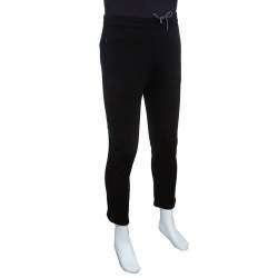 Z Zegna Techmerino Black Wool Drawstring Detail Track Pants M