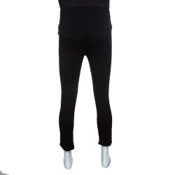 Z Zegna Techmerino Black Wool Drawstring Detail Track Pants M