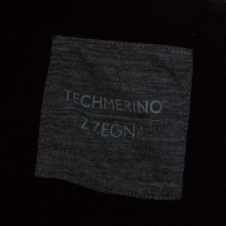 Z Zegna Techmerino Black Wool Drawstring Detail Track Pants M