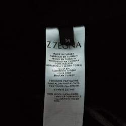 Z Zegna Techmerino Black Wool Drawstring Detail Track Pants M